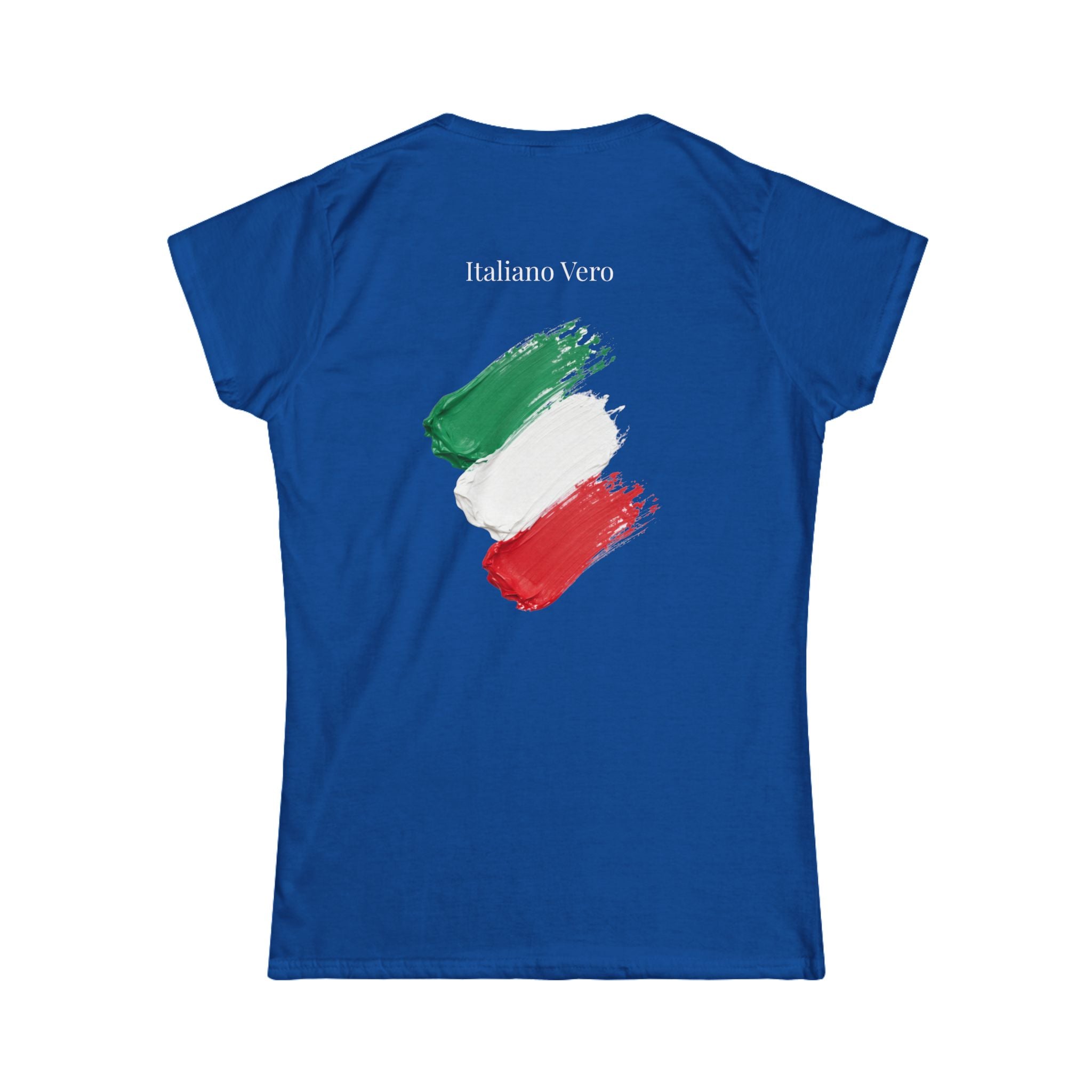 Women's Tee - Triggiano, Bari Coordinates with Italian Flag Brushstroke